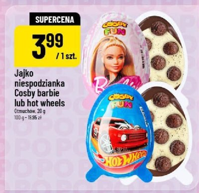 Jajko niespodzianka Cosby barbie lub hot wheels promocja w POLOmarket