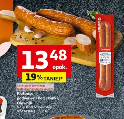 Kiełbasa podwawelska Olewnik promocja