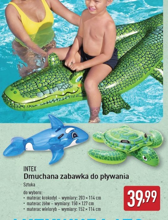 Żółw do pływania 150 x 127 cm Intex promocja w Aldi