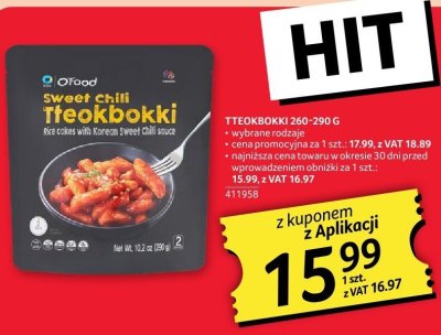 Tteokbokki 260-290 g promocja w Selgros