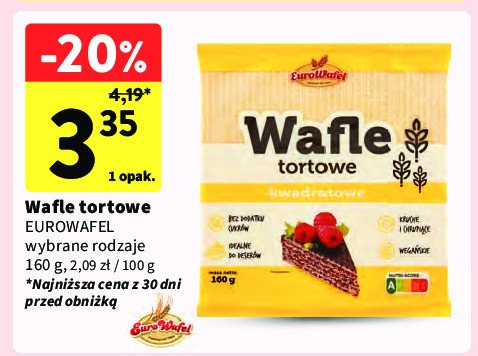 Wafle tortowe kwadratowe Eurowafel promocja