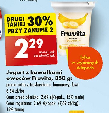 Jogurt panna cotta z truskawką Fruvita promocja