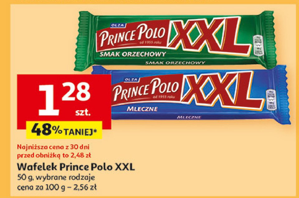 Wafelek orzechowy Prince polo xxl promocja w Auchan