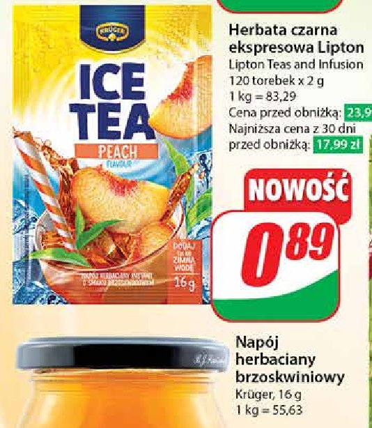 Herbata mro偶ona peach Kruger ice tea promocja