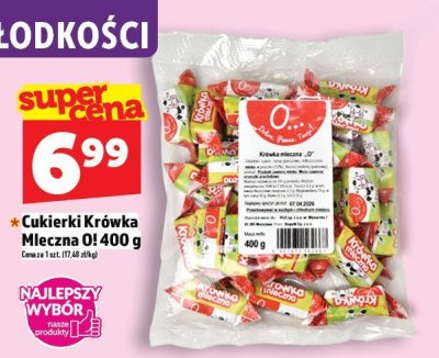 Cukierki Krówka Mleczna O! 400g promocja w TOPAZ