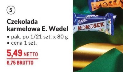 Czekolada karmelowa E. Wedel promocja w Makro
