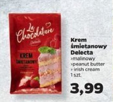 Krem śmietankowy malinowy z białą czekoladą Delecta la chocolatiere promocja