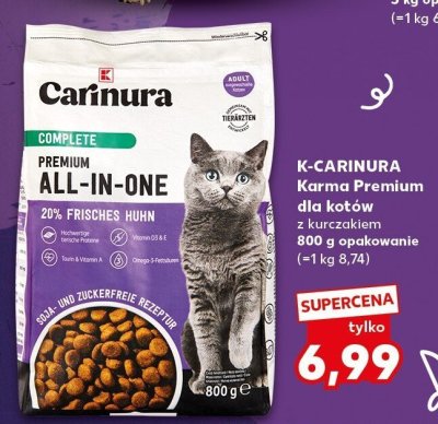 Karma Premium All-in-One dla kotów z kurczakiem K-Carinura promocja w Kaufland