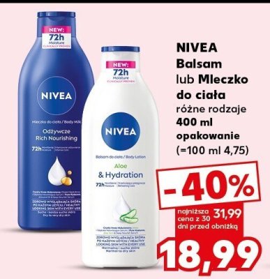 Balsam lub mleczko do ciała Nivea różne rodzaje 400 ml promocja w Kaufland