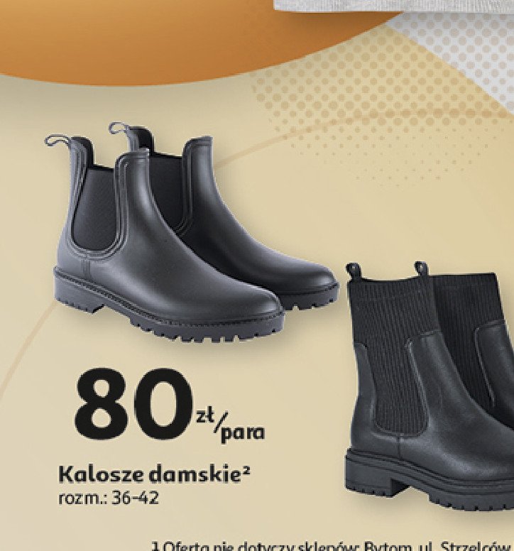 Kalosze damskie 36-42 Auchan inextenso promocja