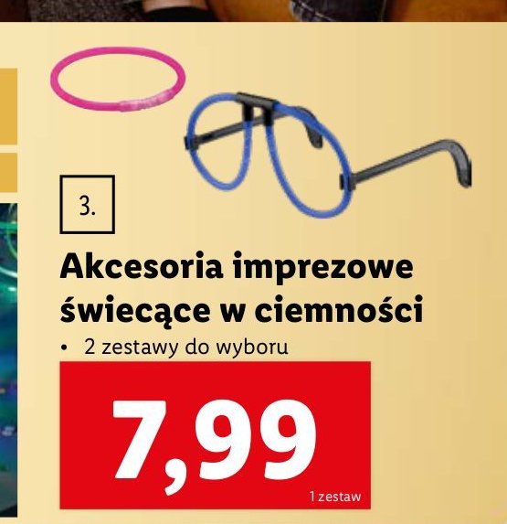 Okulary świecące promocja w Lidl