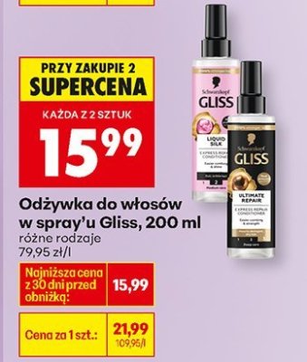 Odżywka do włosów w spray'u 200 ml promocja w Biedronka