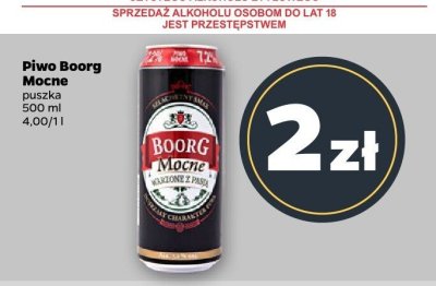 Piwo Boorg Mocne puszka promocja w Netto