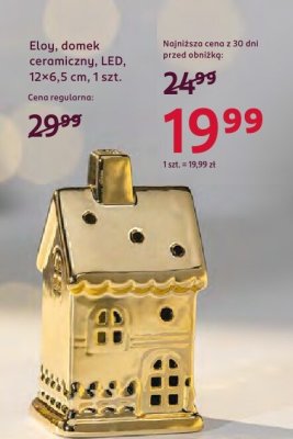 Domek ceramiczny, LED, 12x6,5 cm promocja w Rossmann