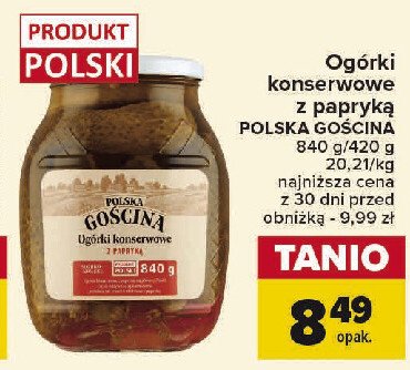 Ogórki konserwowe z papryką Polska gościna promocja