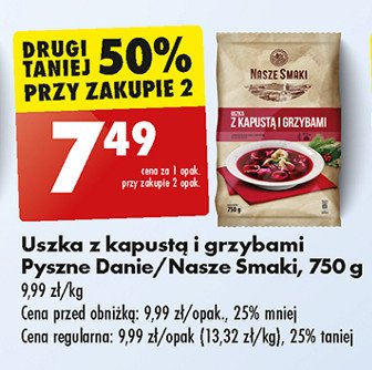 Uszka z kapustą i z grzybami Nasze smaki promocja