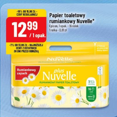 Papier toaletowy rumiankowy Nuvelle promocja w POLOmarket