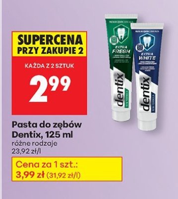 Pasta do zębów Dentix, 125 ml różne rodzaje promocja w Biedronka