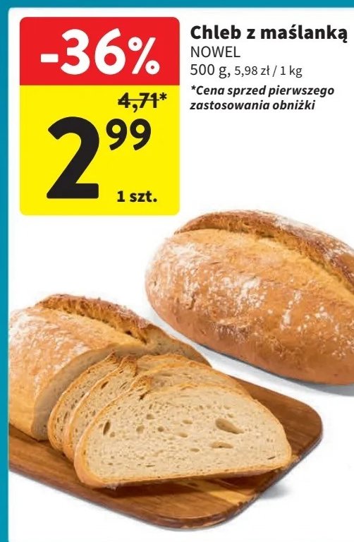 Chleb z maślanką Nowel promocja w Intermarche