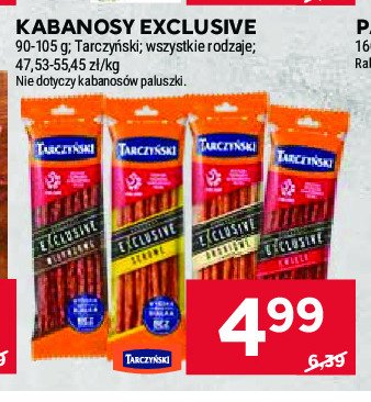 Kabanosy wieprzowe Tarczyński kabanos exclusive promocja