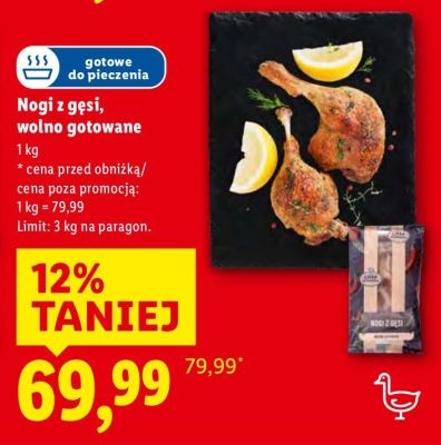 Nogi z gęsi, wolno gotowane promocja w Lidl