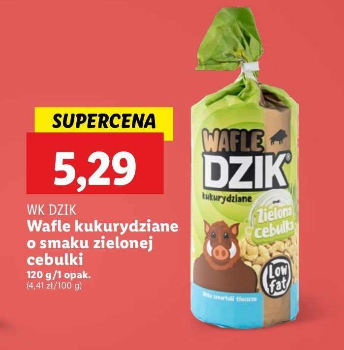 Wafle kukurydziane zielona cebulka Dzik promocja