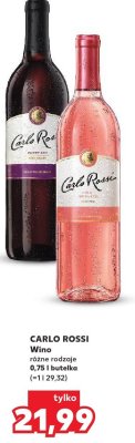 Wino CARLO ROSSI różne rodzaje promocja w Kaufland