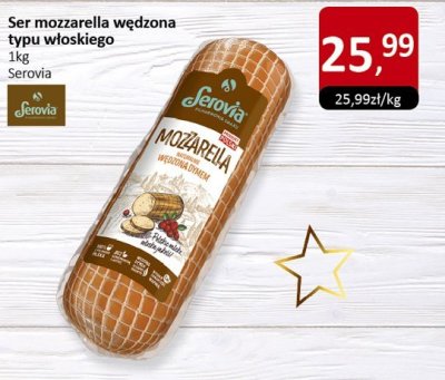 Ser mozzarella wędzona typu włoskiego Serovia promocja w Market Point