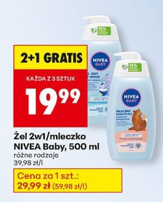 Żel 2w1/mleczko NIVEA Baby, 500 ml promocja w Biedronka