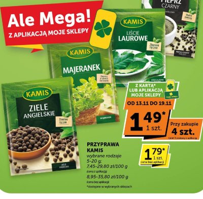 Przyprawy Kamis Pieprz Czarny promocja w Groszek