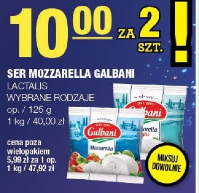 Ser Mozzarella Galbani Lactalis wybrane rodzaje promocja w SPAR