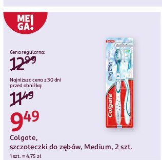 Szczoteczka do z臋b贸w 艣rednia Colgate max white promocja
