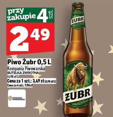 Piwo Żubr 0,5l promocja w TOPAZ