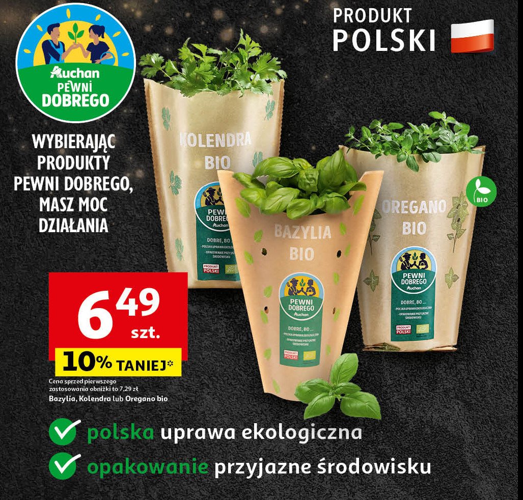 Kolendra bio Auchan pewni dobrego promocja w Auchan