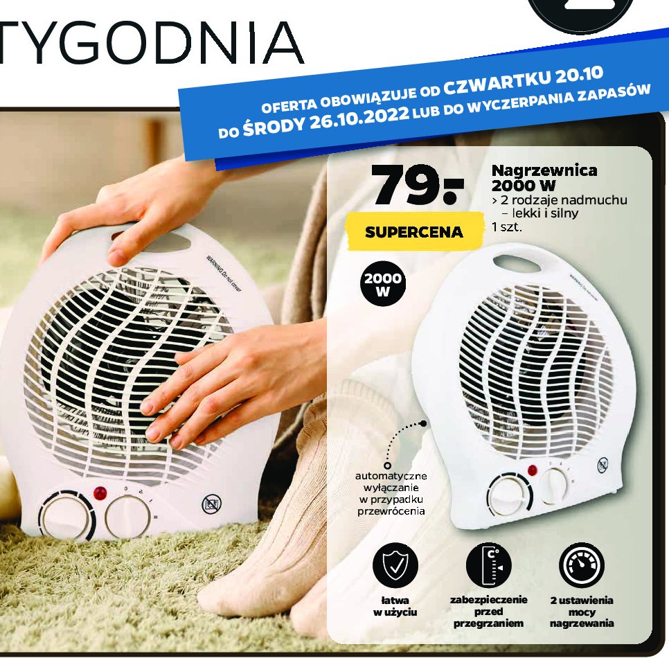 Nagrzewnica elektryczna 2000 w promocja