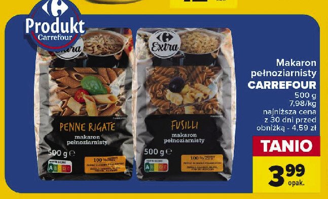 Makaron penne rigate Carrefour extra promocja
