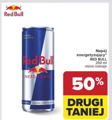 Napój energetyczny RED BULL promocja w Carrefour