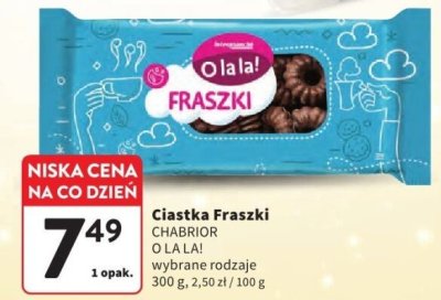 Ciastka Fraszki CHABRIOR O LA LA! wybrane rodzaje promocja w Intermarche