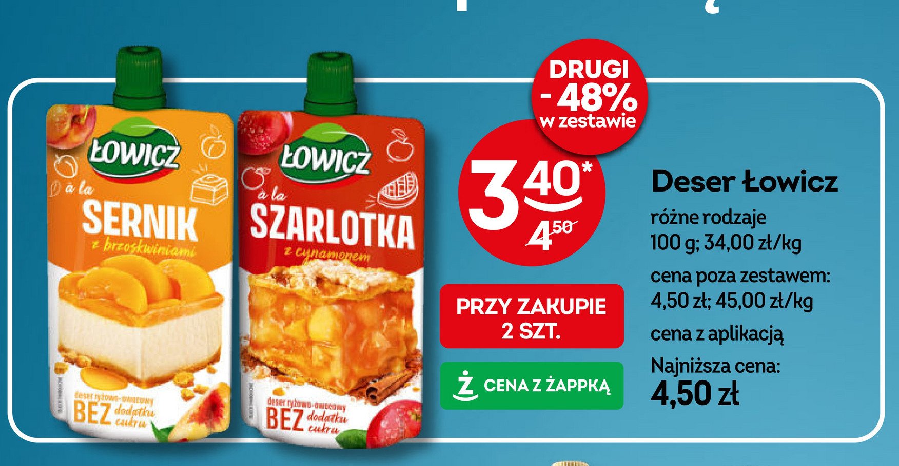 Deser sernik Łowicz promocja w Żabka