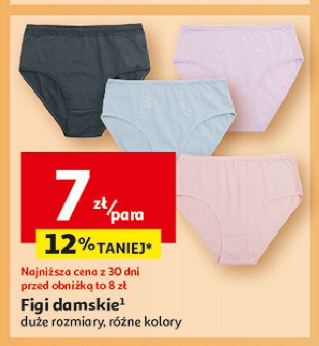 Figi damskie duże rozmiary promocja w Auchan