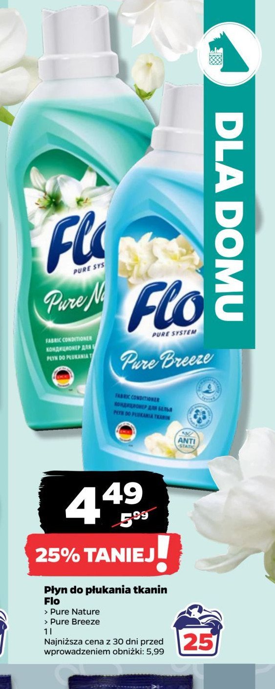 Płyn do płukania pure breeze Flo promocja