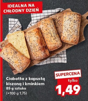 Ciabatta z kapustą kiszoną i kminkkiem  promocja w Kaufland