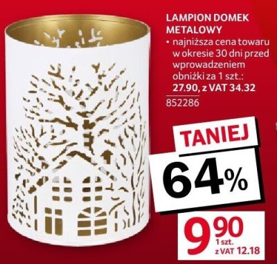 Lampion domek metalowy promocja w Selgros