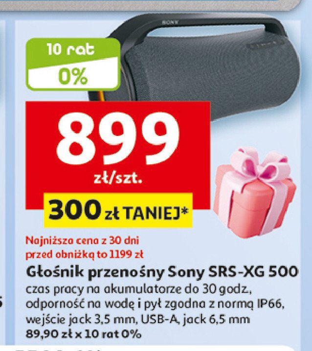 Głośnik srs-xg500 Sony promocja