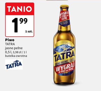 Piwo TATRA jasne pełne promocja w Intermarche