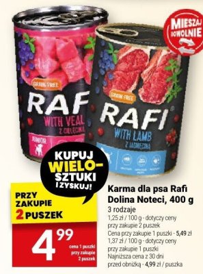 Karma dla psa Rafi Dolina Noteci, 400 g promocja w Twój Market