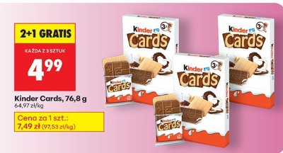 Wafelki Kinder Cards promocja w Biedronka
