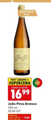 Wino białe João Pires Branco promocja w Biedronka