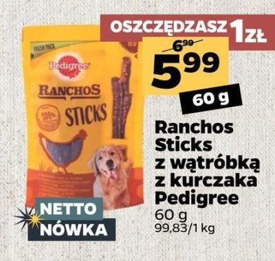 Sticks z wątróbką z kurczaka Pedigree ranchos promocja