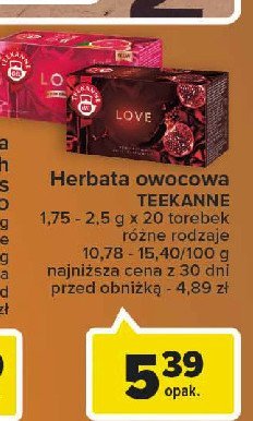 Herbata pink grapefruit Teekanne love promocja